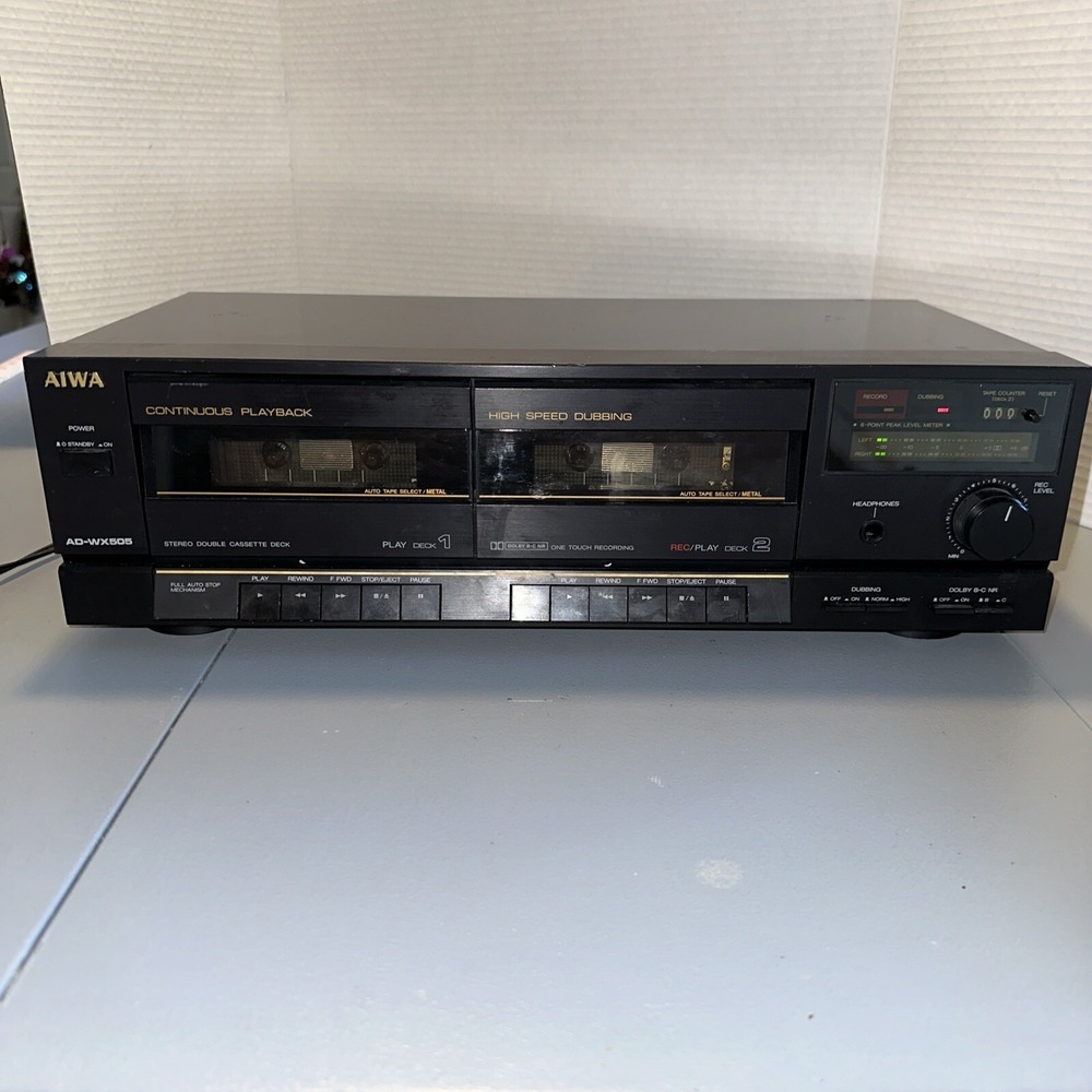 Aiwa AD-WX505‎ Double Cassette Deck High Speed Dubbing